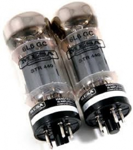 NOS Matched Pair/Duet of Mesa Boogie 6L6 STR440 Vacuum Tubes in Box - Grey or Yellow Pairs