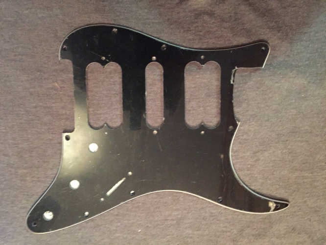 BRAND NEW Black 3Ply Scratchplate/Pickguard with Protective Film and Silver Conductive