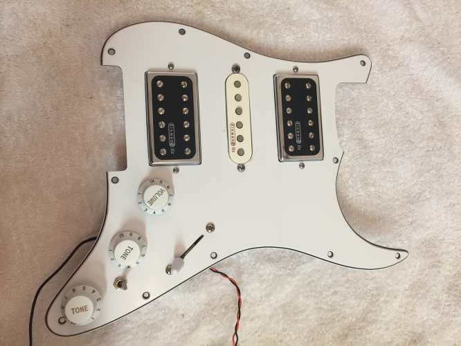 Fully Loaded Scratchplate with Kinman Professionally Wired US Patent HSH PickUps