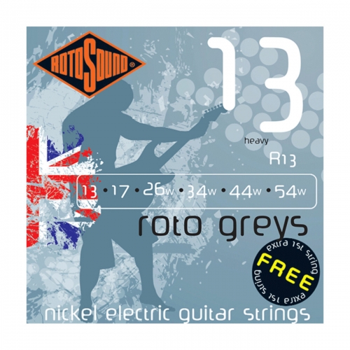 R13 Finest Quality Roto Grey Heavy 13-54 Strings + Free Extra 1st String!