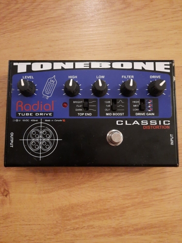 Radial Tonebone Classic 12AX7 Tube Distortion Guitar Effect Pedal w/Power Supply - Mint Condition