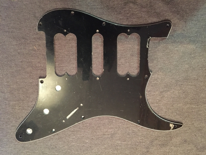 BRAND NEW Black 3Ply Scratchplate/Pickguard with Protective Film and Silver Conductive