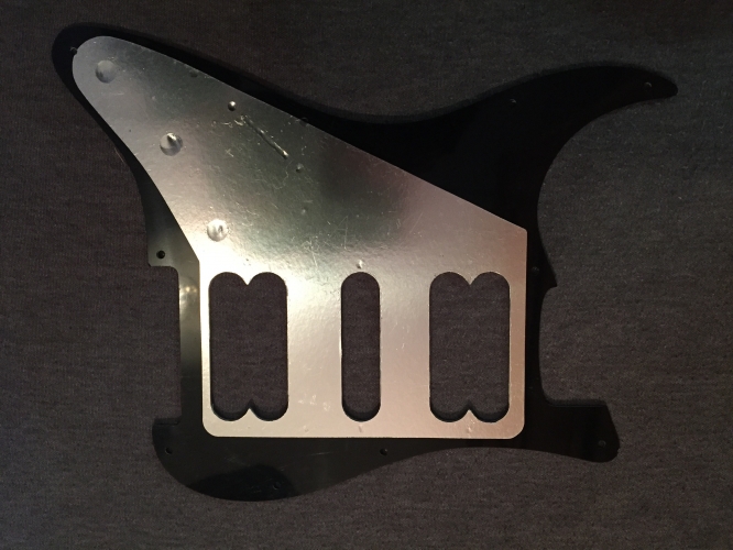BRAND NEW Black 3Ply Scratchplate/Pickguard with Protective Film and Silver Conductive