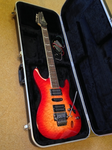 Stunning Ibanez S470DXQM Quilted Maple Top Electric Guitar - Red Viking Amended!