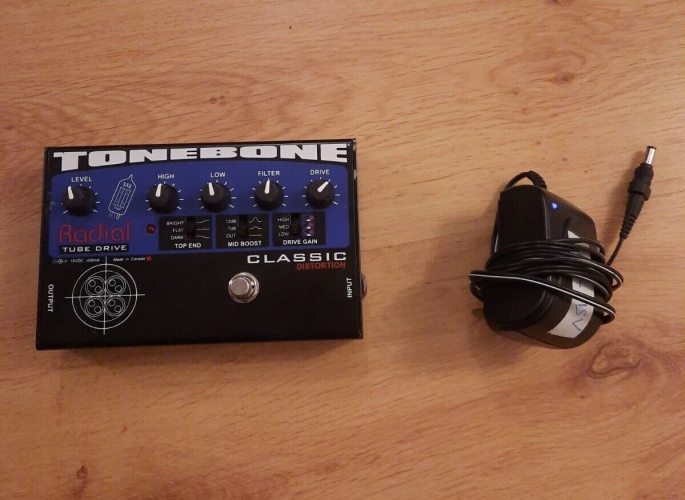 Radial Tonebone Classic 12AX7 Tube Distortion Guitar Effect Pedal w/Power Supply - Mint Condition