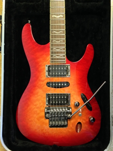 Stunning Ibanez S470DXQM Quilted Maple Top Electric Guitar - Red Viking Amended!