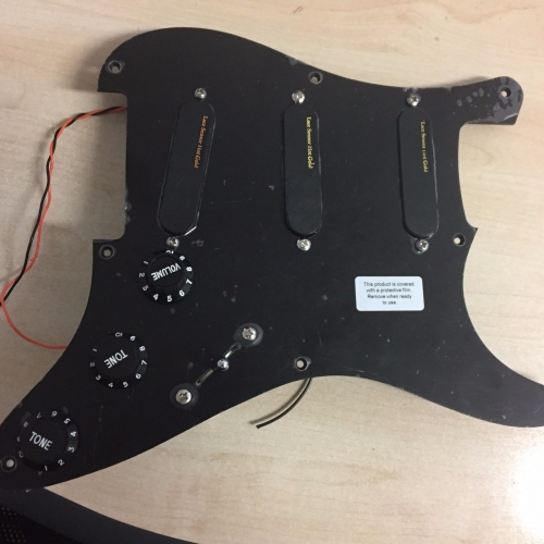 Lace Sensor Loaded Pickguard Hot Gold with S1 Switching System CTS Pots, Treble Bleed and more!!