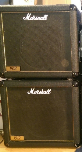 Superb Ported Marshall 1912 1 x 12 Speaker Cabinet with Mesa Black Shadow MC90