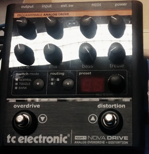 TC Electronic Nova Drive NDR-1 Distortion Overdrive Analogue MIDI Guitar Effects Pedal with Velcro Backing
