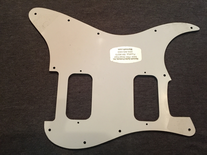 BRAND NEW Silver White Pearl 3 Ply HH Strat Scratchplate/Pickguard by Warmoth with Protective Film