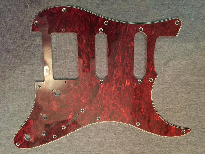 Tortoiseshell 3 Ply HSS Scratchplate/Pickguard with Silver Conductive. Excellent Condition