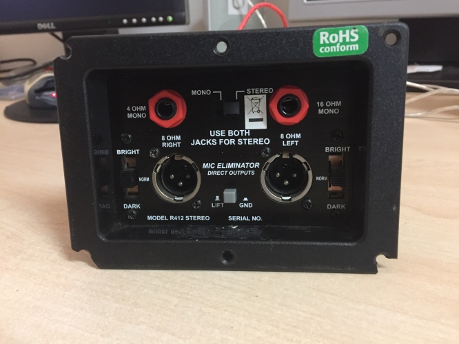RoHS Conform Stereo/Mono Speaker (Back) Plate incl. Direct Output Mic Eliminator