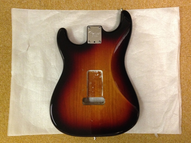 Original 2011 American Standard Fender Stratocaster Guitar Body 3 Tone Sunburst