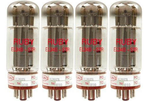 Ruby EL34 Matched Pair or Quad Power Tubes - Please Select