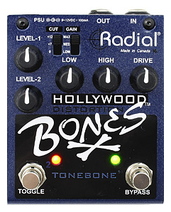 Radial Bones Hollywood Dual Distortion Guitar Effect Pedal